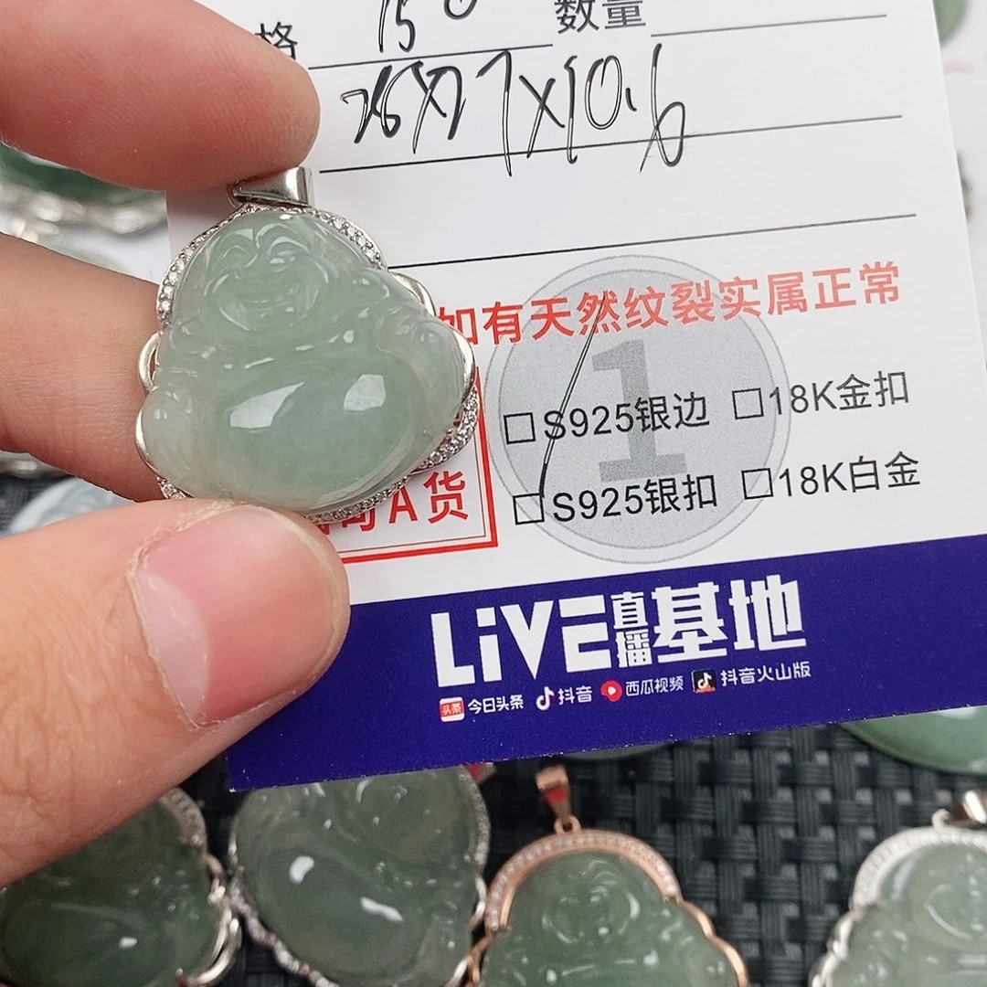 翡翠银S925镶嵌颈饰