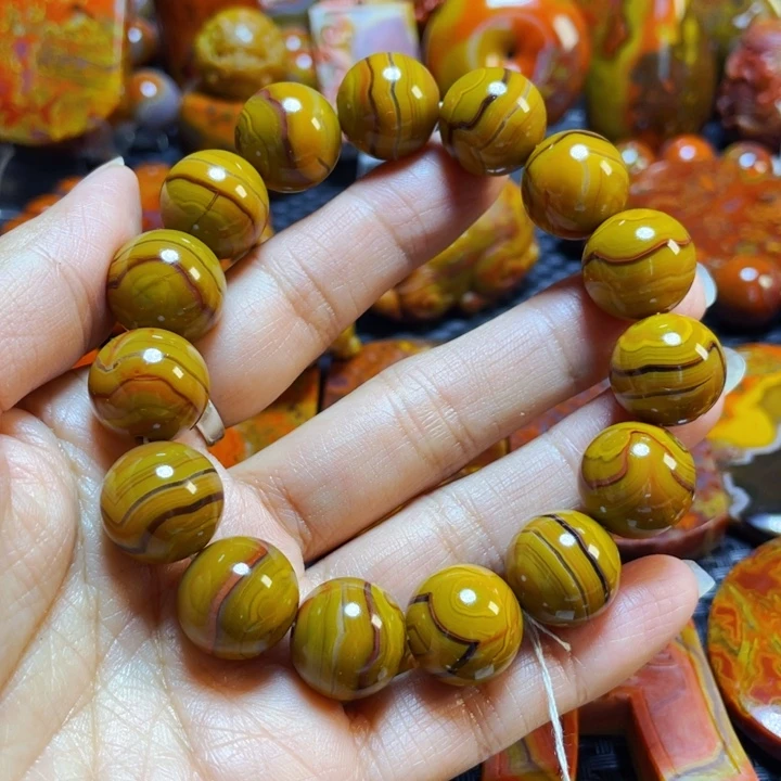 未镶嵌战国红手串玛瑙/玉髓?***文