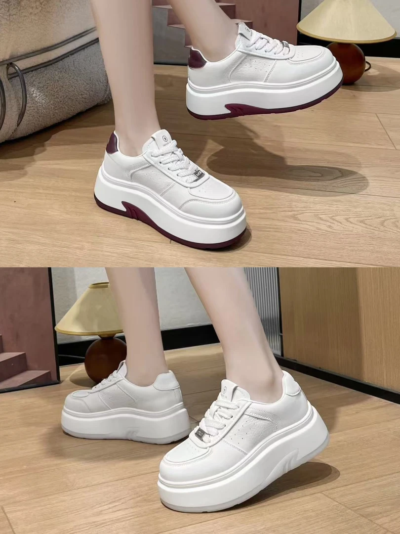 「姚姚严选」2025新款圆头厚底小白时尚百搭运动休闲鞋5618