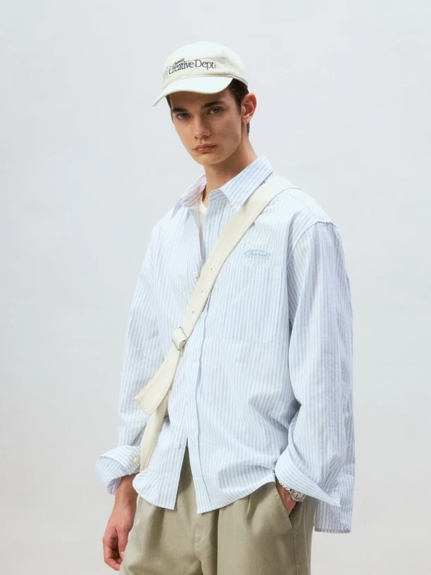 ChemistCreations中性风休闲条纹衬衫先生