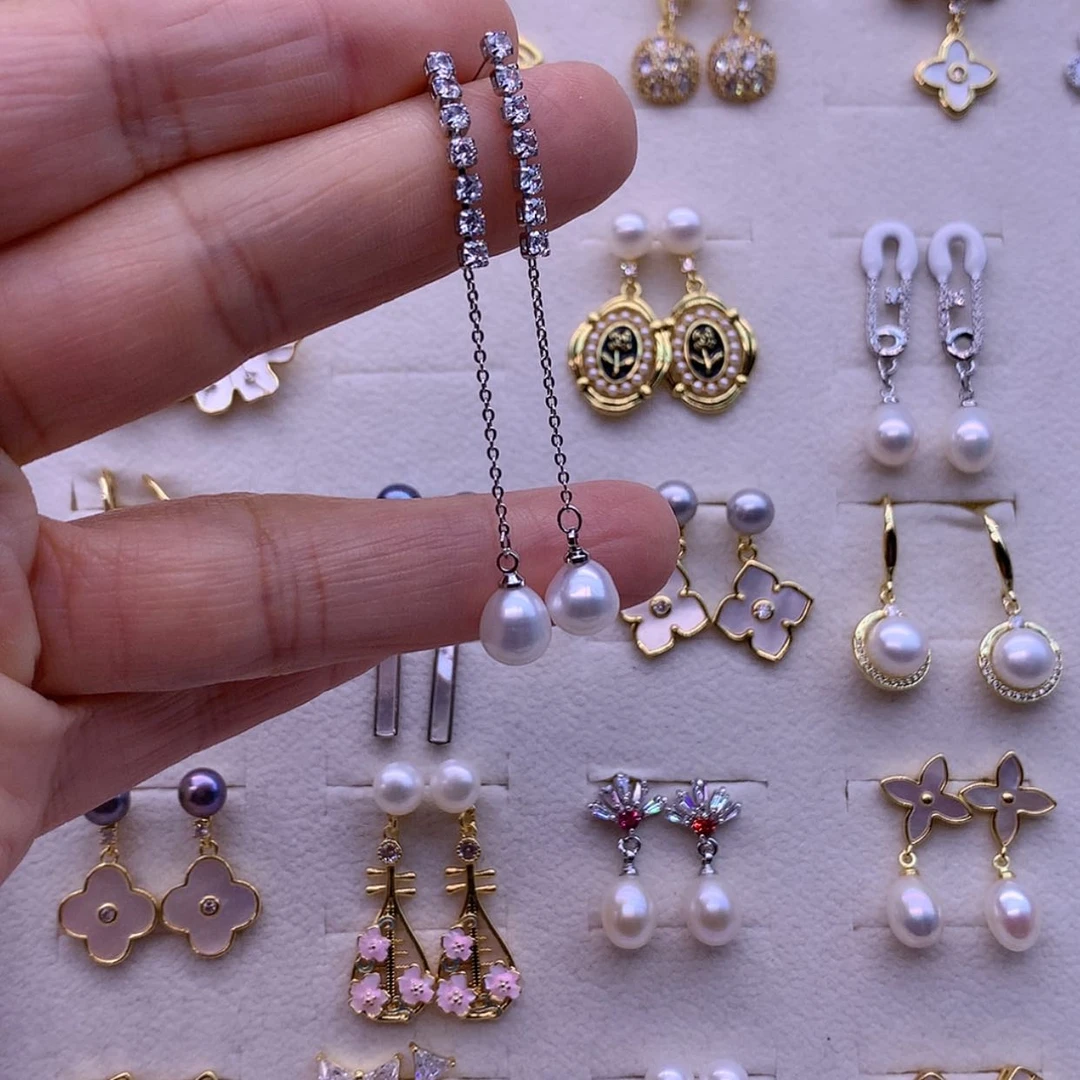 【闪购商品】淡水珍珠耳饰合金