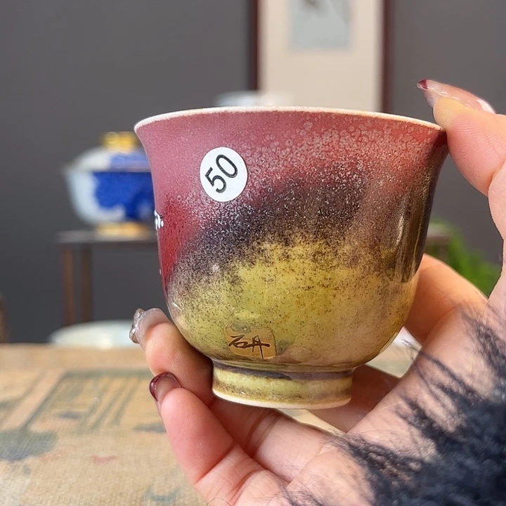 摆件景德柴烧茶杯多人