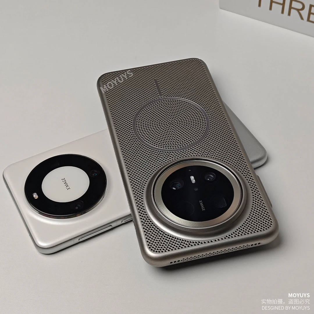 适用华为mate70手机壳mate60pro蜂窝透气散热pro+磁吸全包防摔薄