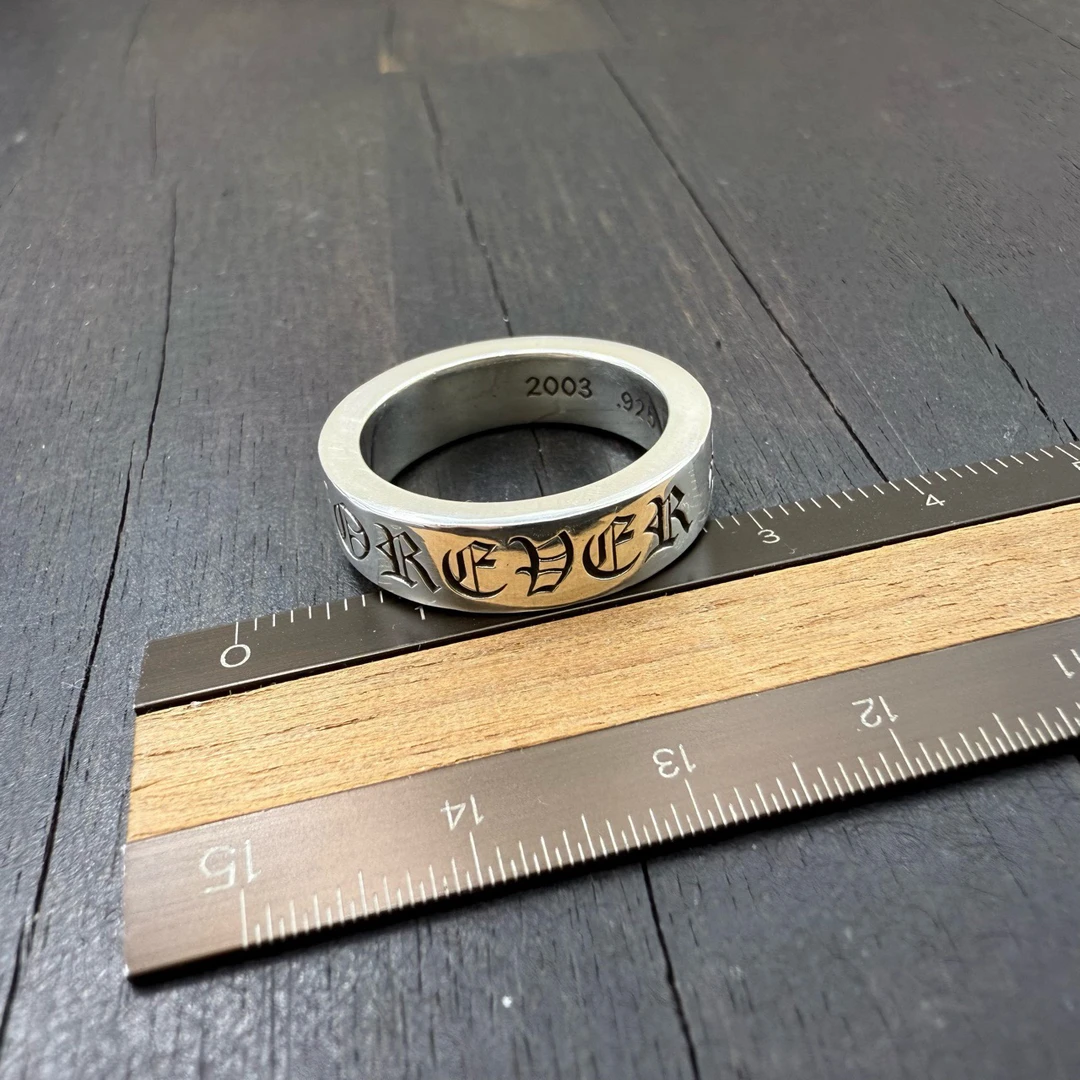 US7码 Chrome Hearts 克罗心 6mm Forever 永恒戒指