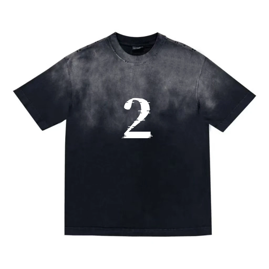 【2号】时尚新款潮牌短袖欧货重工ins风潮牌T恤