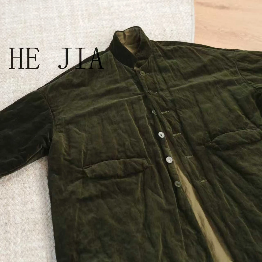 【和家2025新款冬季女装】原创复古风随性褶皱新雪丽防寒保暖棉衣