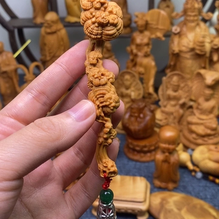 柏木（崖柏）把件如意10公分