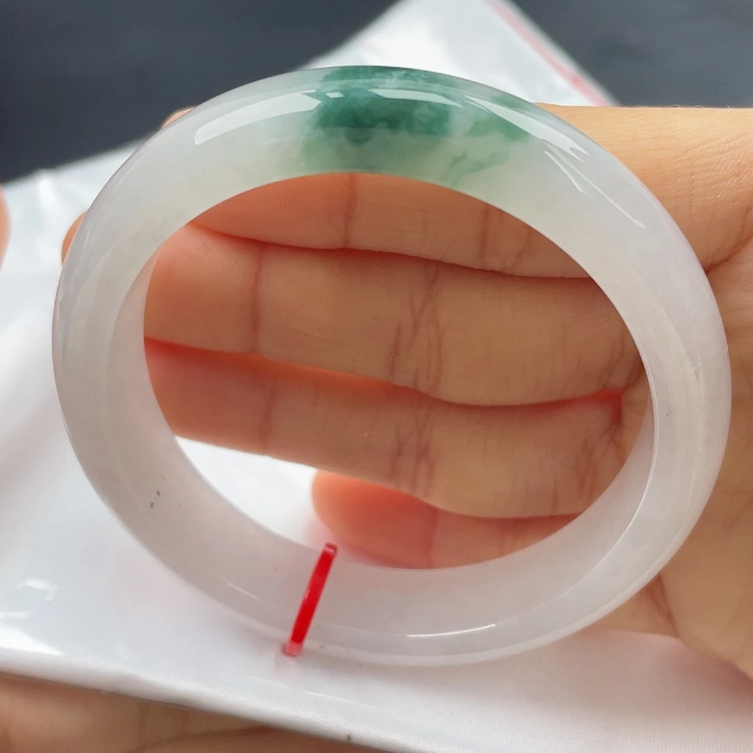 翡翠未镶嵌手镯56正圈