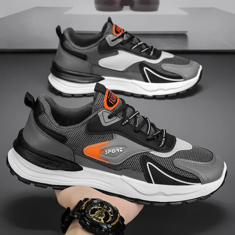 运动鞋男鞋夏新款透气网面鞋男士休闲鞋防滑软底跑步老爹鞋336