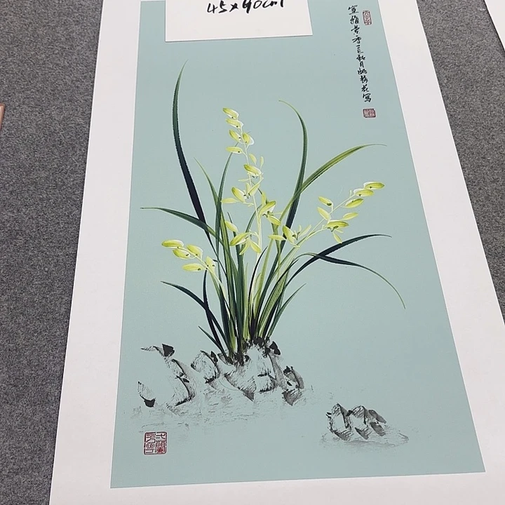 国画国画兰花立体兰花