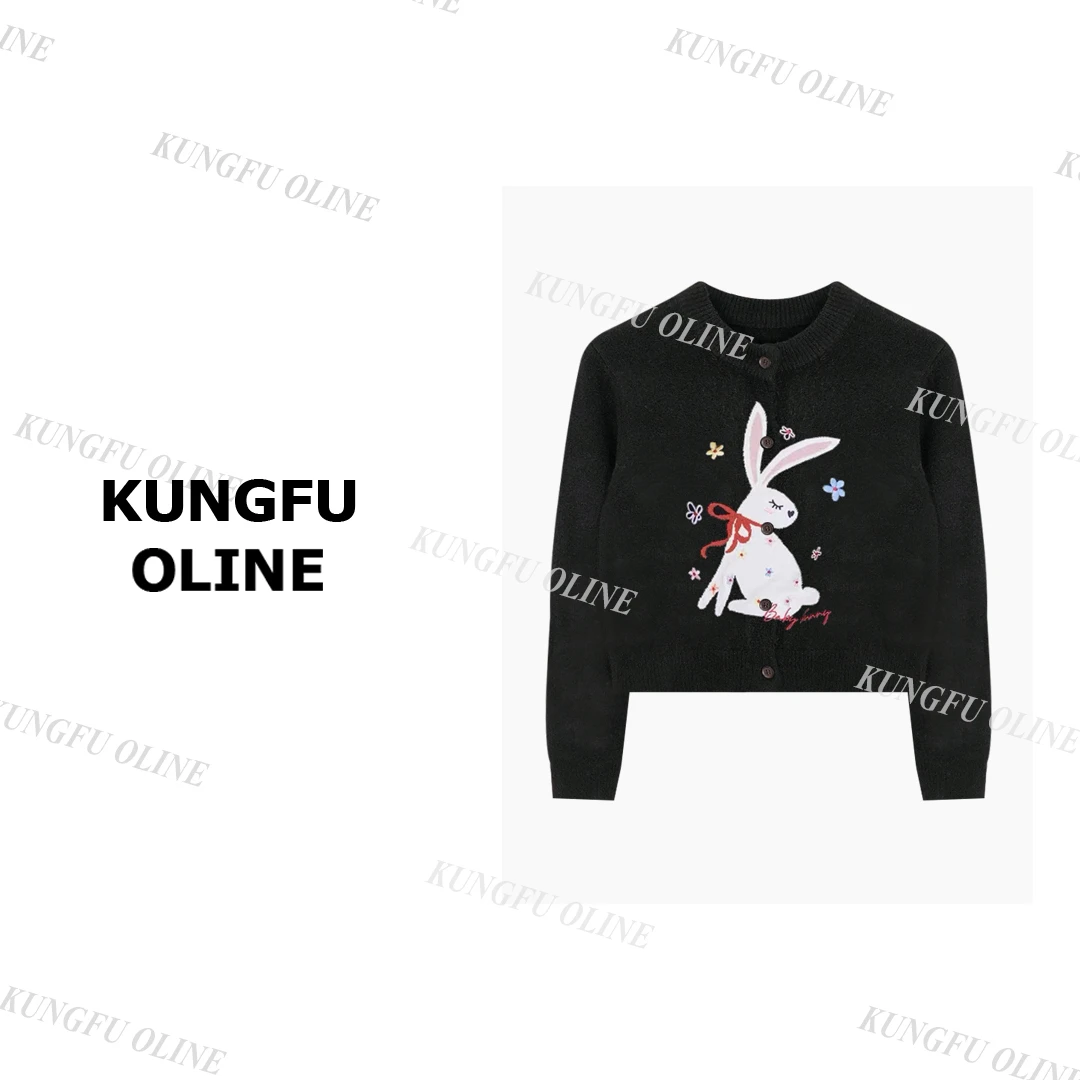 【蝴蝶结兔子】KS41-96针织毛针织衫高支毛衫轻奢休闲秋冬毛衣时尚