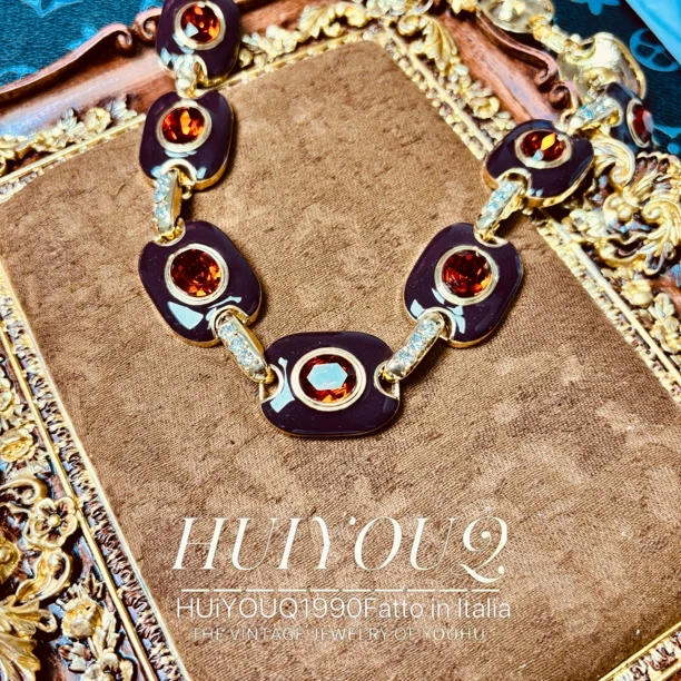 铜合金合成锆石项链 【星空】复古项链007