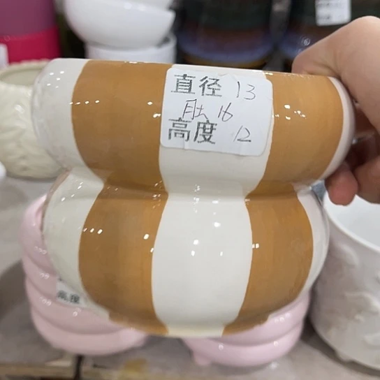 多肉绿植陶瓷花盆9.9包邮，有孔