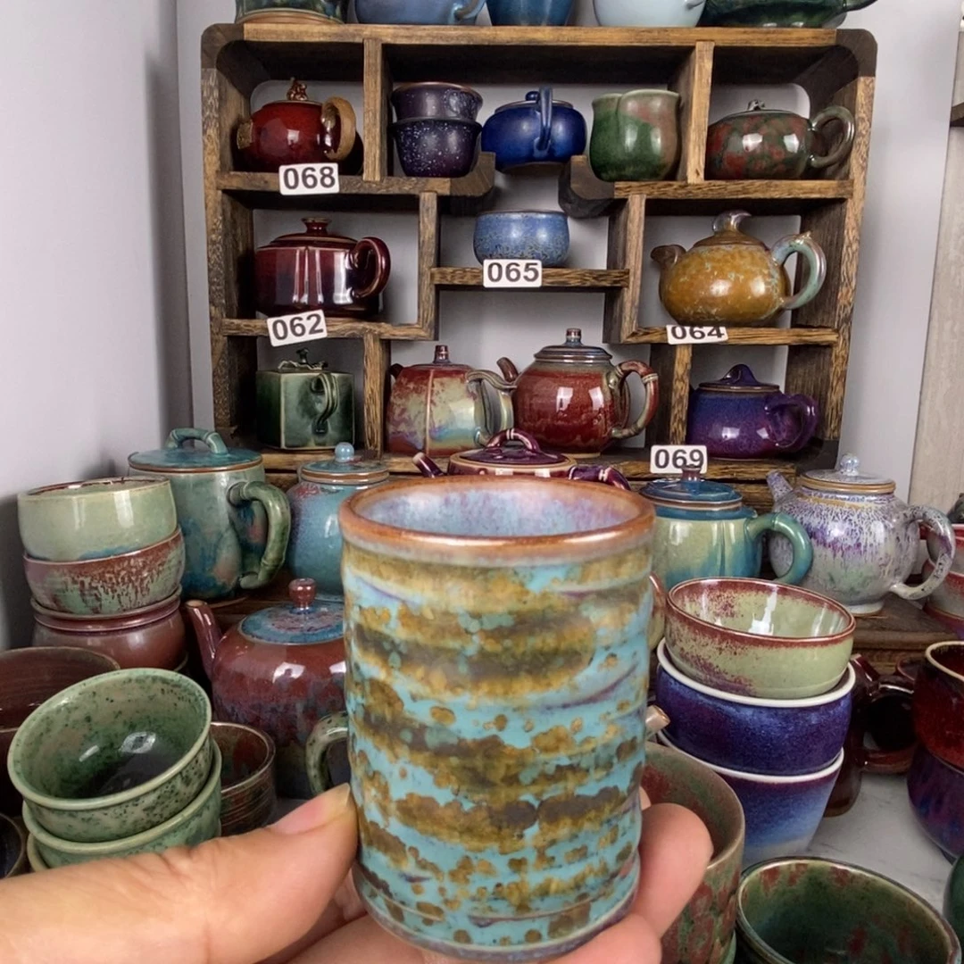 中国神后钧瓷茶具瑕疵容量