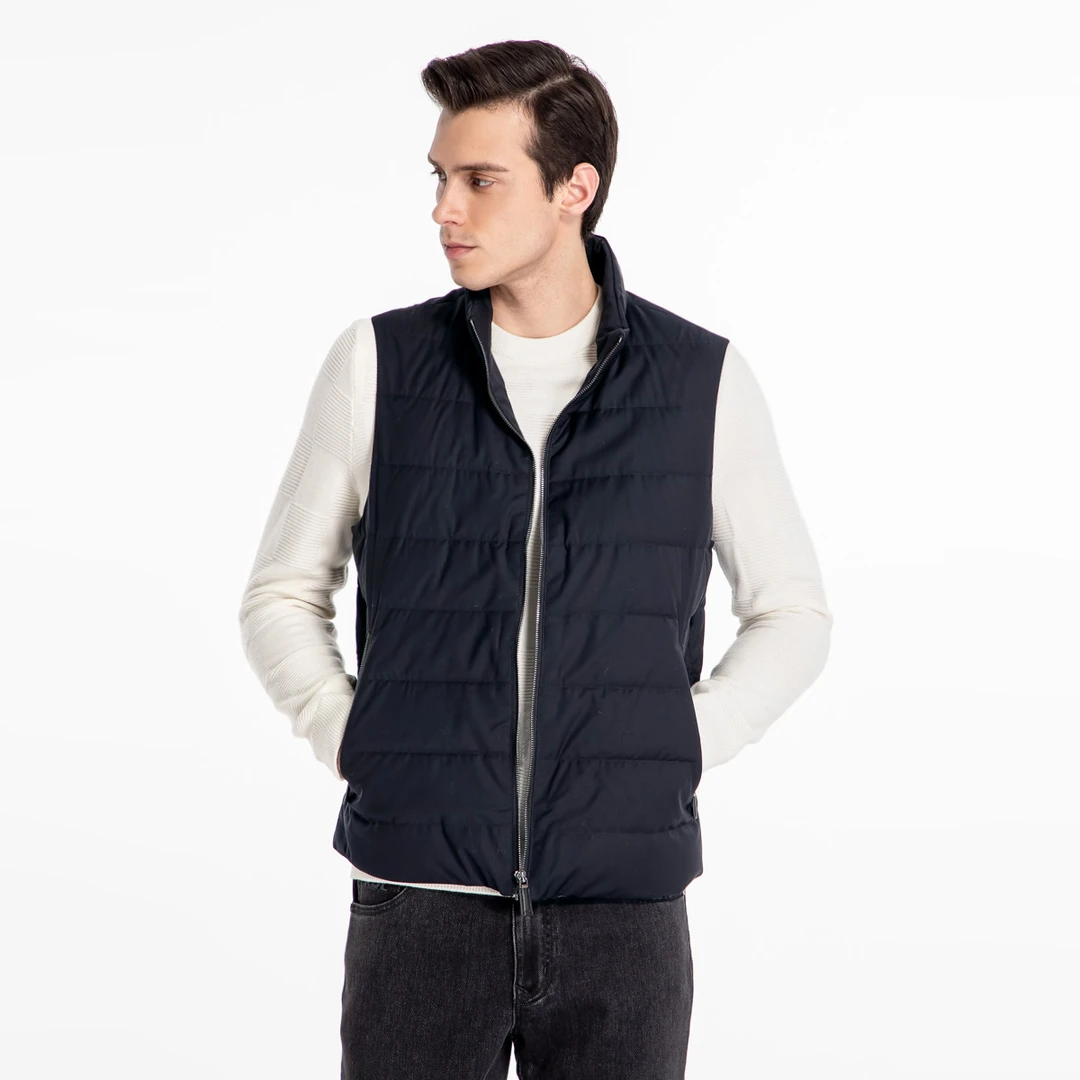 路卡迪龙【绵羊毛】男士经典百搭商务休闲羽绒马甲背心-154237101