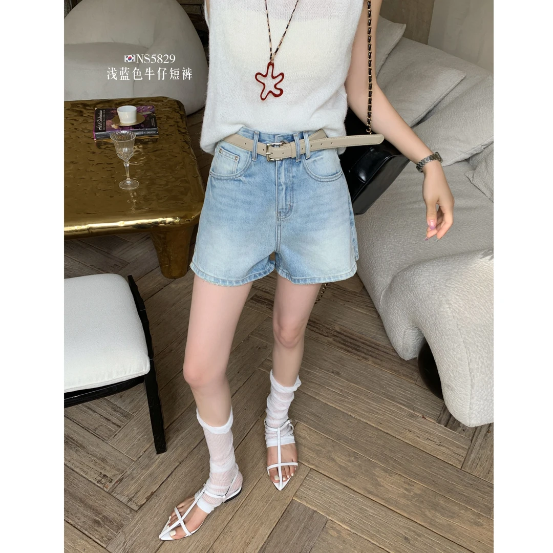 5829#STAR#（配腰带）『遮胯神裤』显瘦百搭牛仔裤（福利）