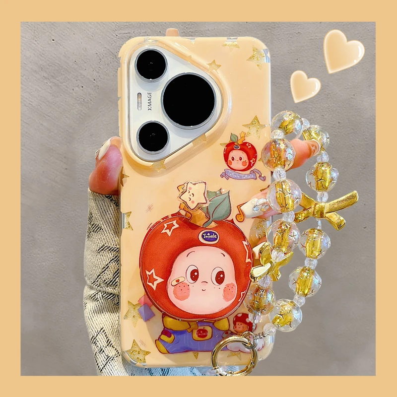 适用华为pura70pro+手机壳mate70pro趣味苹果头套星星人mate60pro