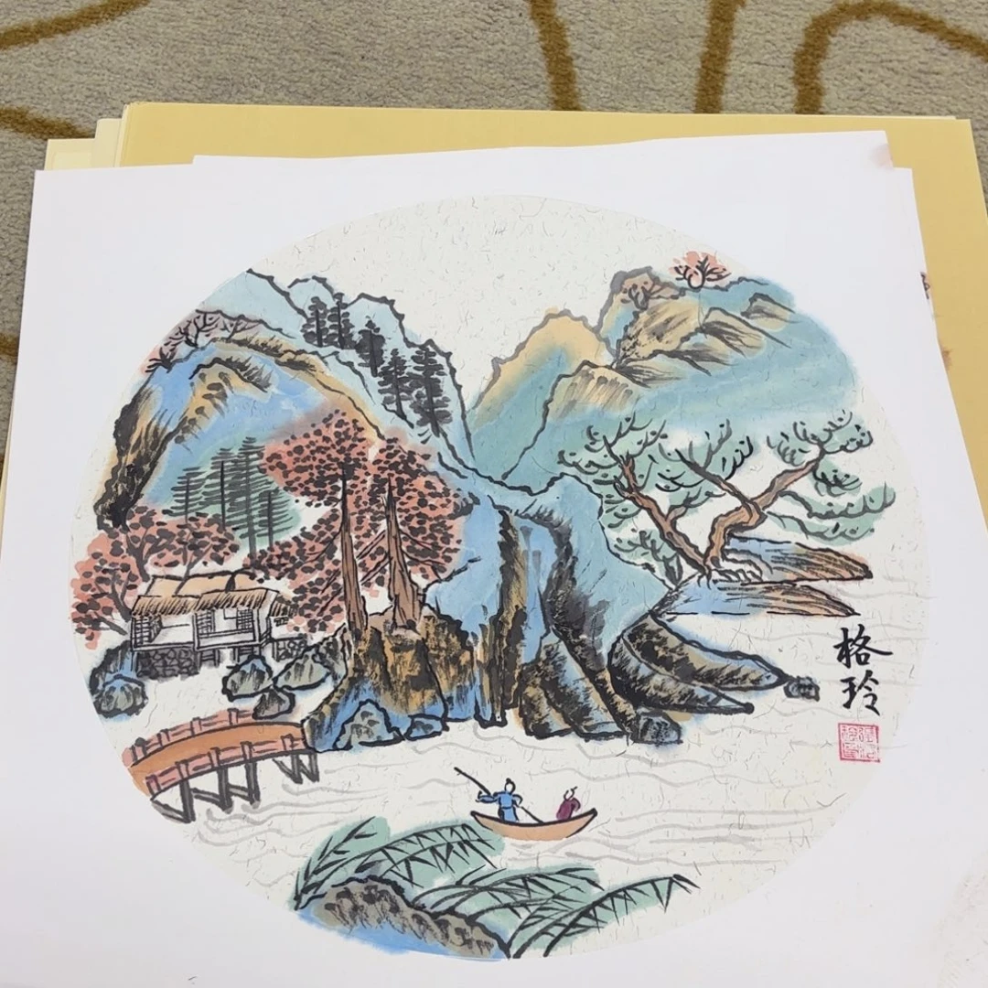 国画38-38卡纸作品艺