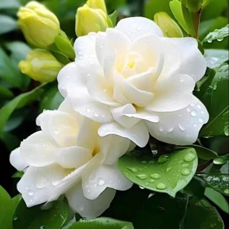 香水花卉大盆带花苞栀子花重瓣盆栽丛生室内大苗客厅摆放植物好养