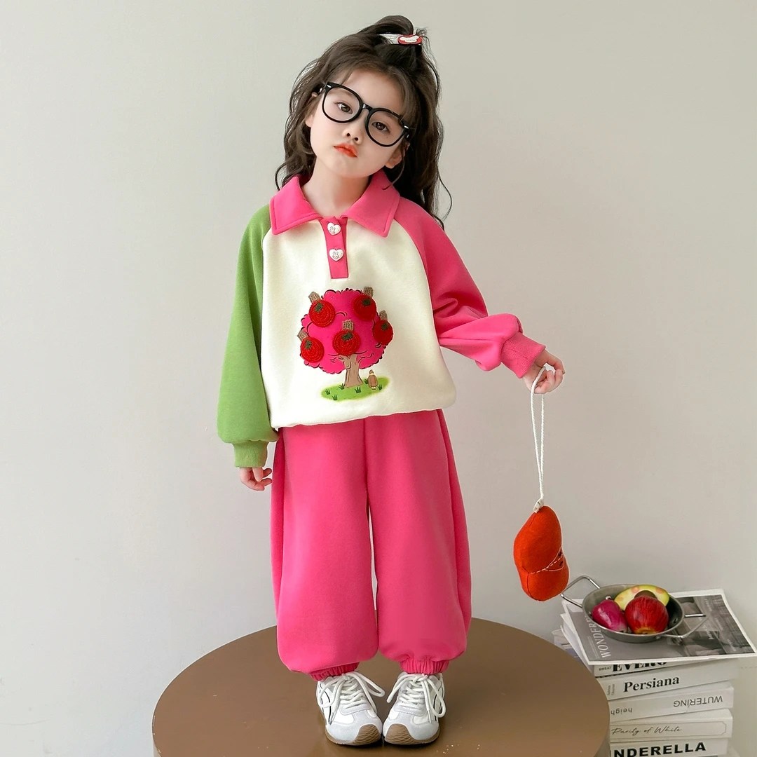 女童秋装套装2025新款4-6岁幼儿园潮款小童女宝春秋季洋气两件套