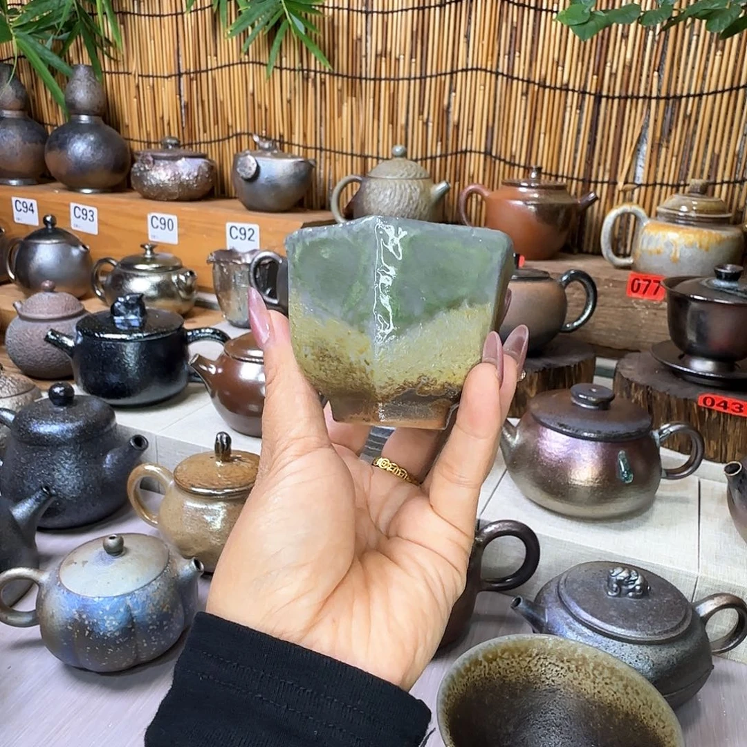 杯₁***₈建水紫陶柴烧杯