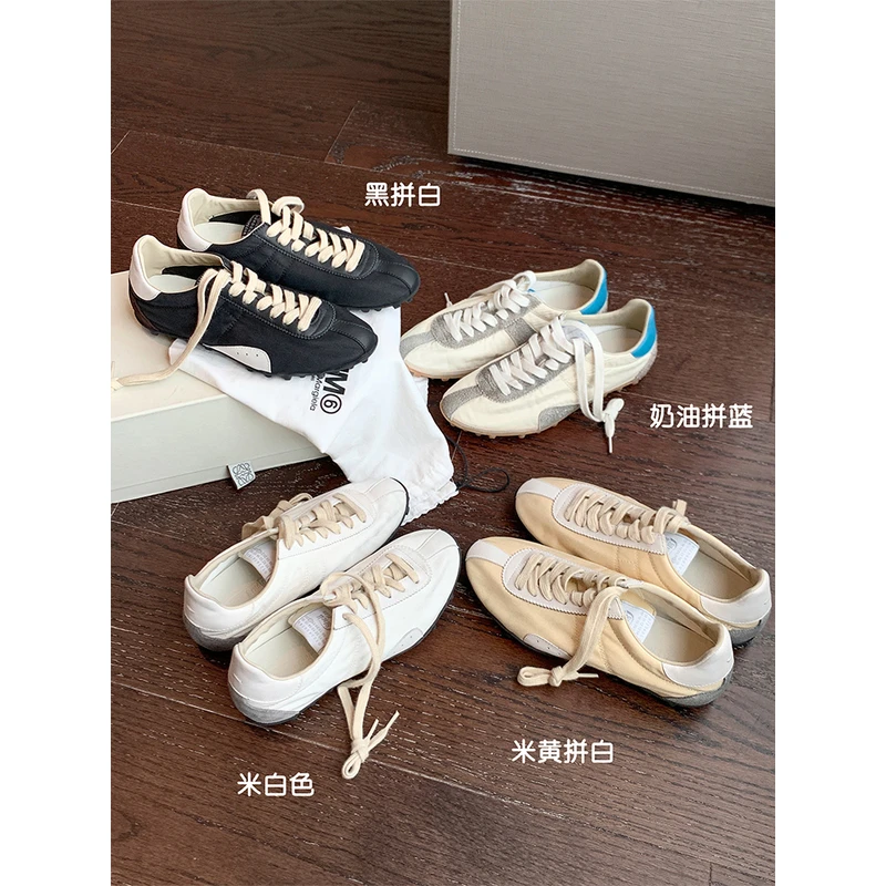 【苏茵茵】六子赛车德训鞋复古做旧平底休闲运动鞋女 E5309005