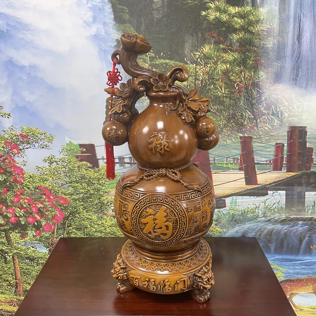 百福临门旋转葫芦 玄关酒柜电视柜博古架家居装饰摆件