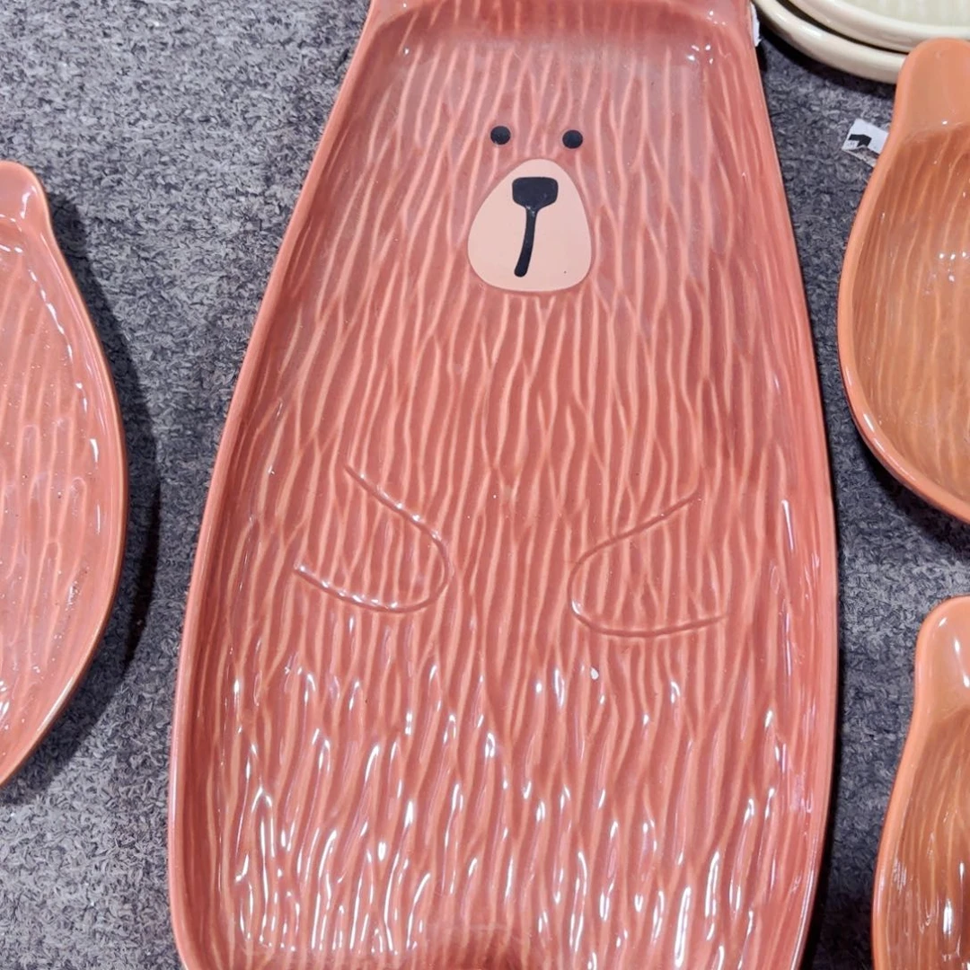 陶瓷小熊长盘餐盘