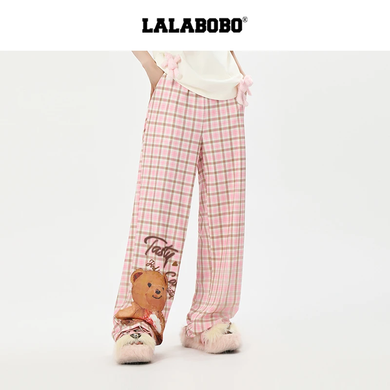 LALABOBO年春新款宽松时尚直筒休闲长裤