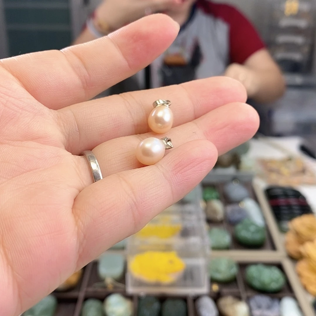 淡水珍珠银S925镶嵌颈饰