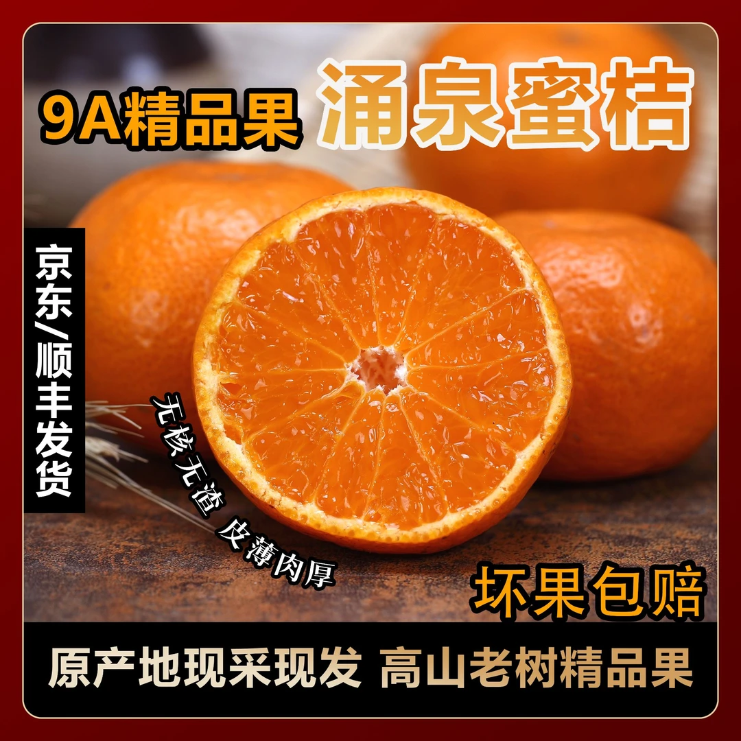 【精品果】涌泉蜜桔正宗高山老树宫川蜜桔核心产区无核蜜桔新鲜橘子