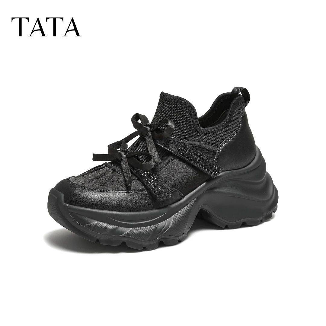 TATA他她2025秋新款甜酷厚底老爹鞋时尚运动休闲鞋女鞋子CWN01CM5
