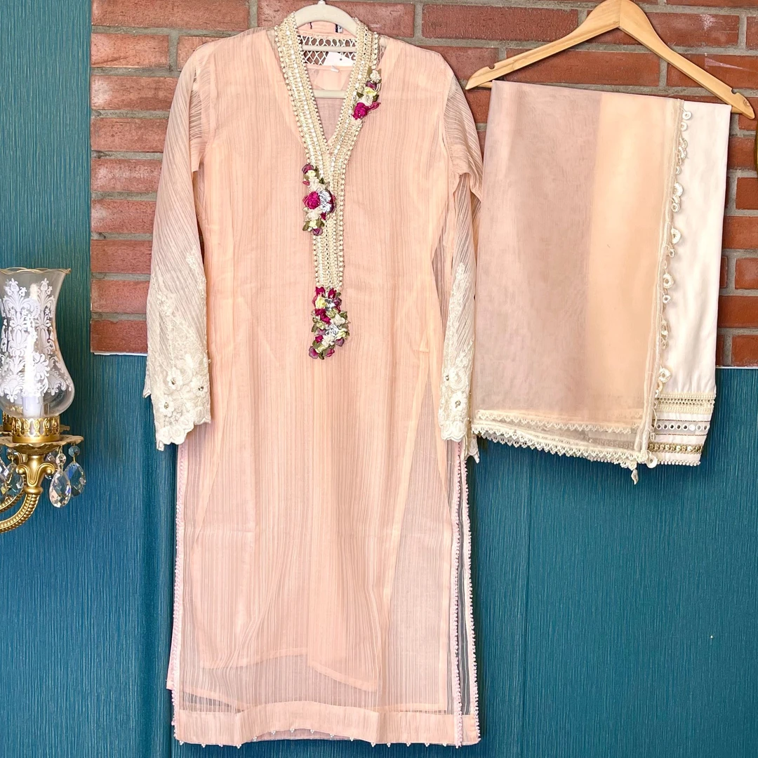 【A12】印度服饰粉色中长款重工印巴复古民族风优雅宫廷风气质春夏