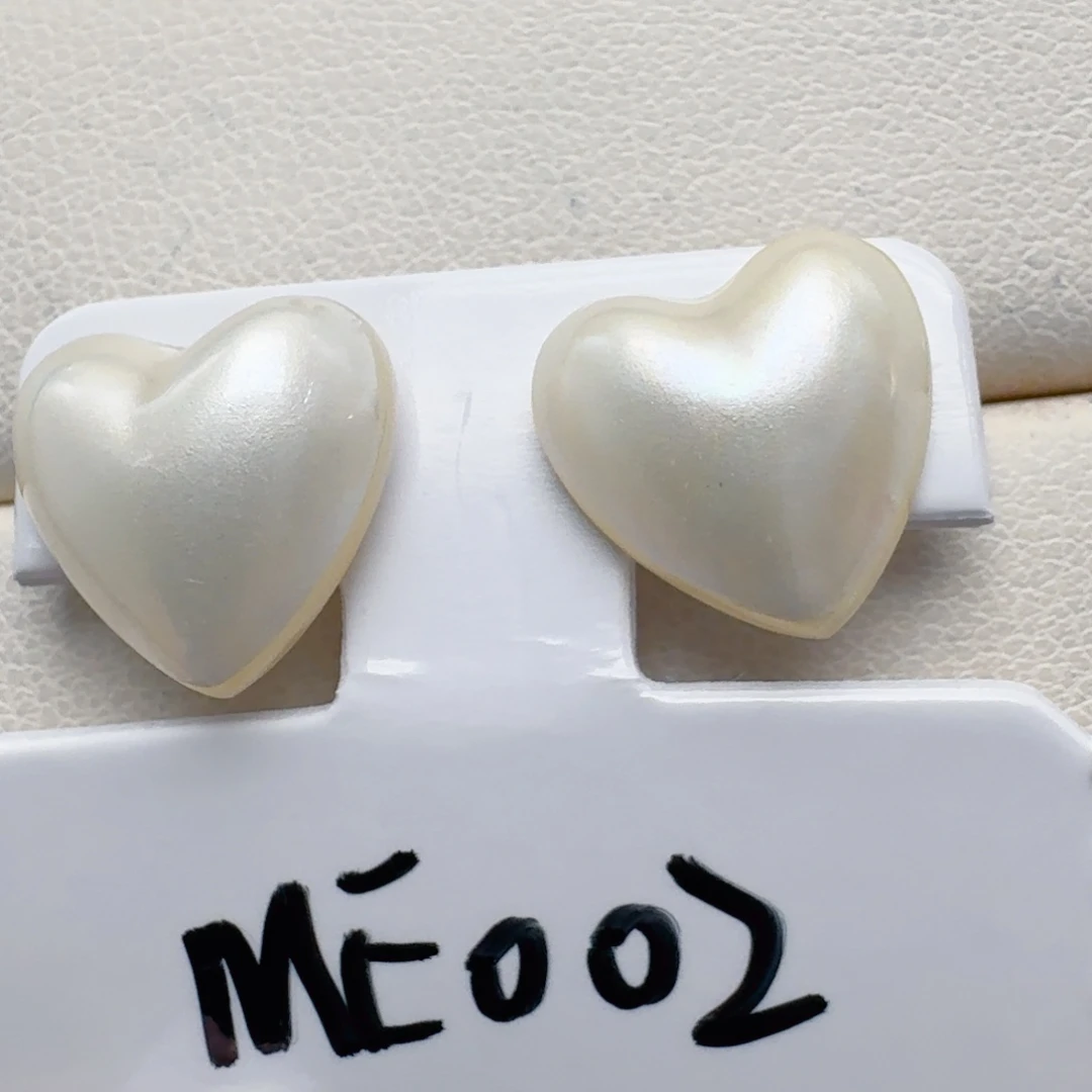 耳饰银S925镶嵌拼合珍珠（马贝珠）@@me002