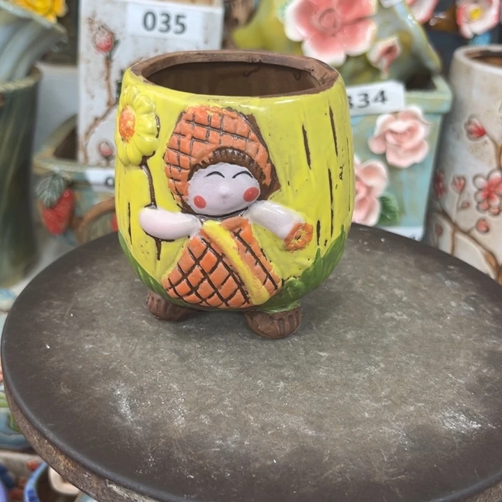 紫砂花盆粗陶材质多肉花盆