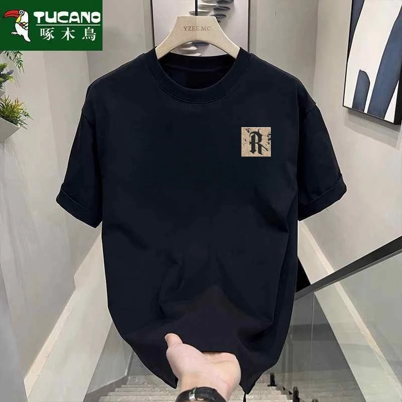 2025新款爆款夏季纯棉半袖休闲高档男士短袖t恤体恤潮牌百搭上衣T