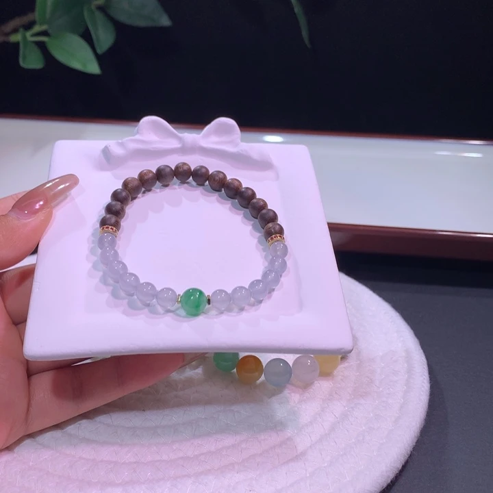 翡翠散珠翡翠精品冰紫