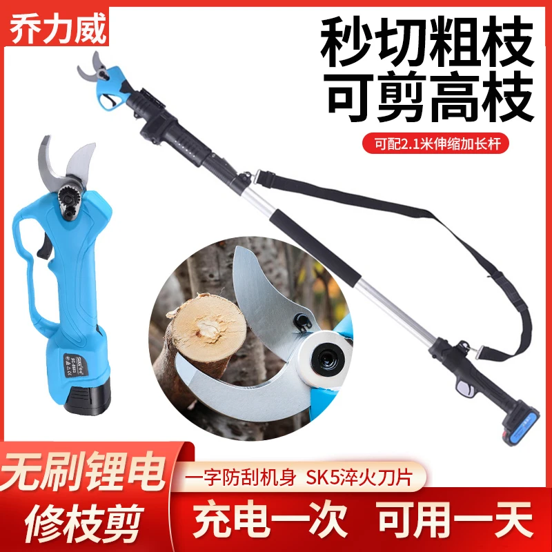 电动剪刀果树修枝剪园林锂电充电式修剪树枝强力多功能园艺电剪子