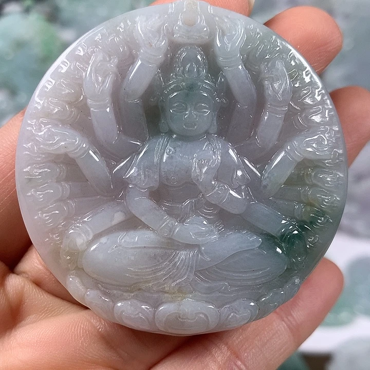 颈饰未镶嵌翡翠千手观音福利多彩颜色福利