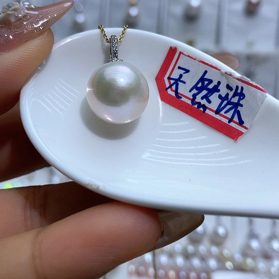 普***凡吊坠(赠链)淡水珍珠银S925镶嵌