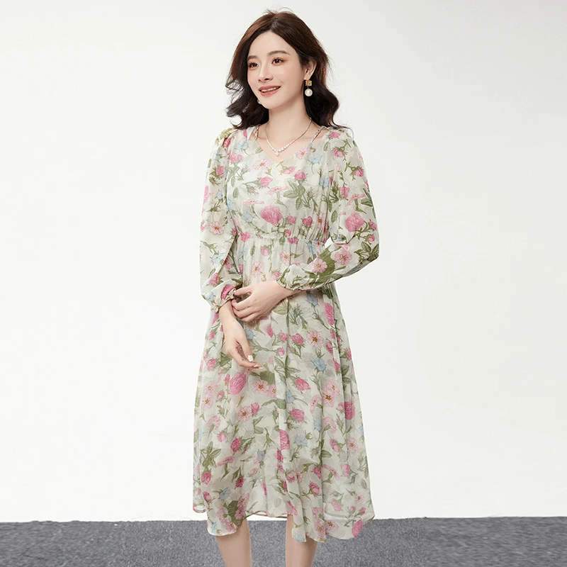 A026温柔花卉裙子连衣裙专柜折扣女装2025春51HH0A0026