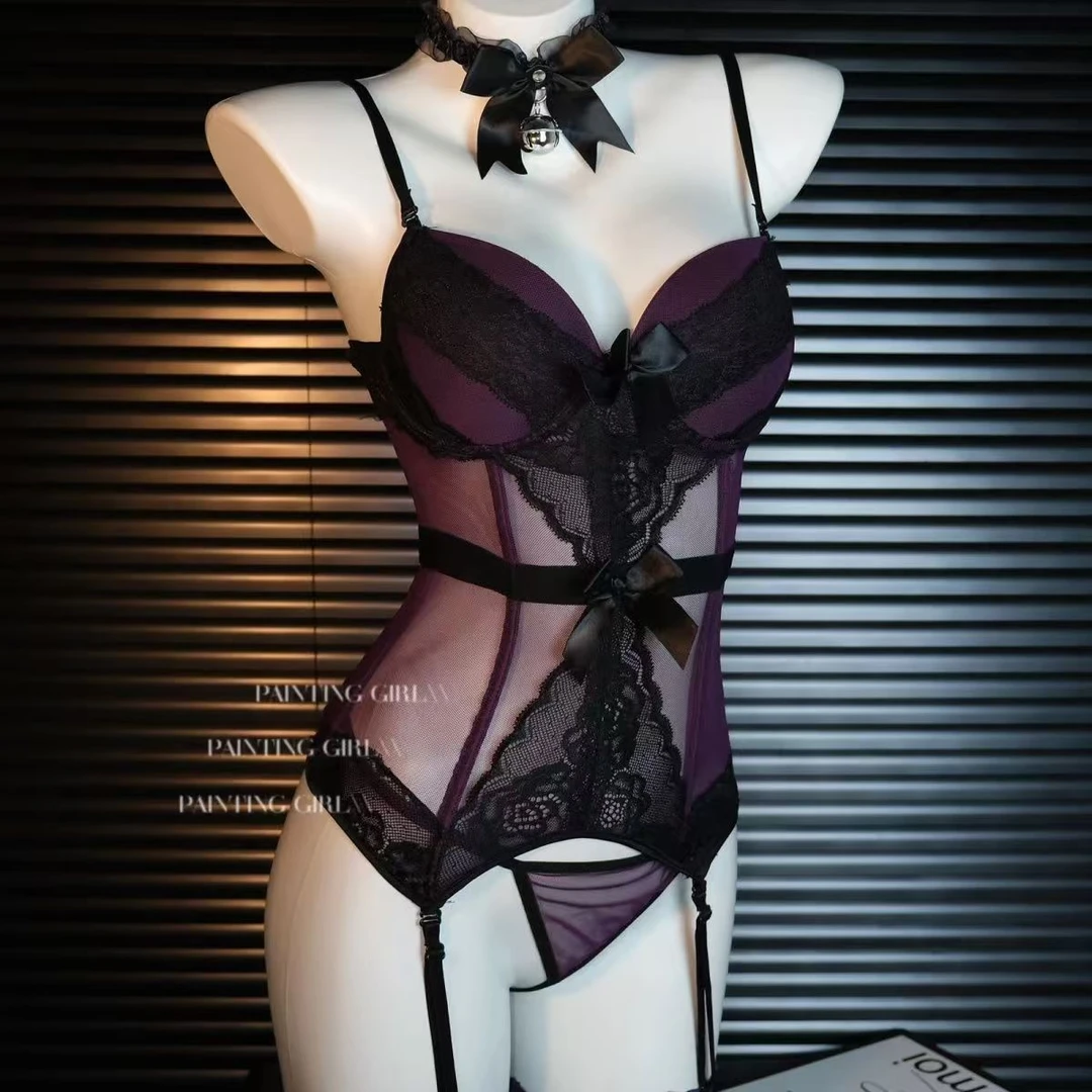 性感束身御姐夜场演出钢圈聚拢收腰纯欲风制服套装薄塑身水手服