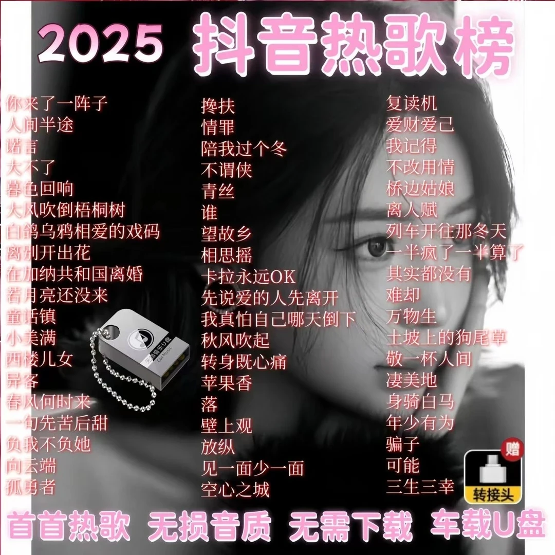 汽车载u盘歌曲2025柏林之声无损品质超火热门流行音响专用音乐u盘