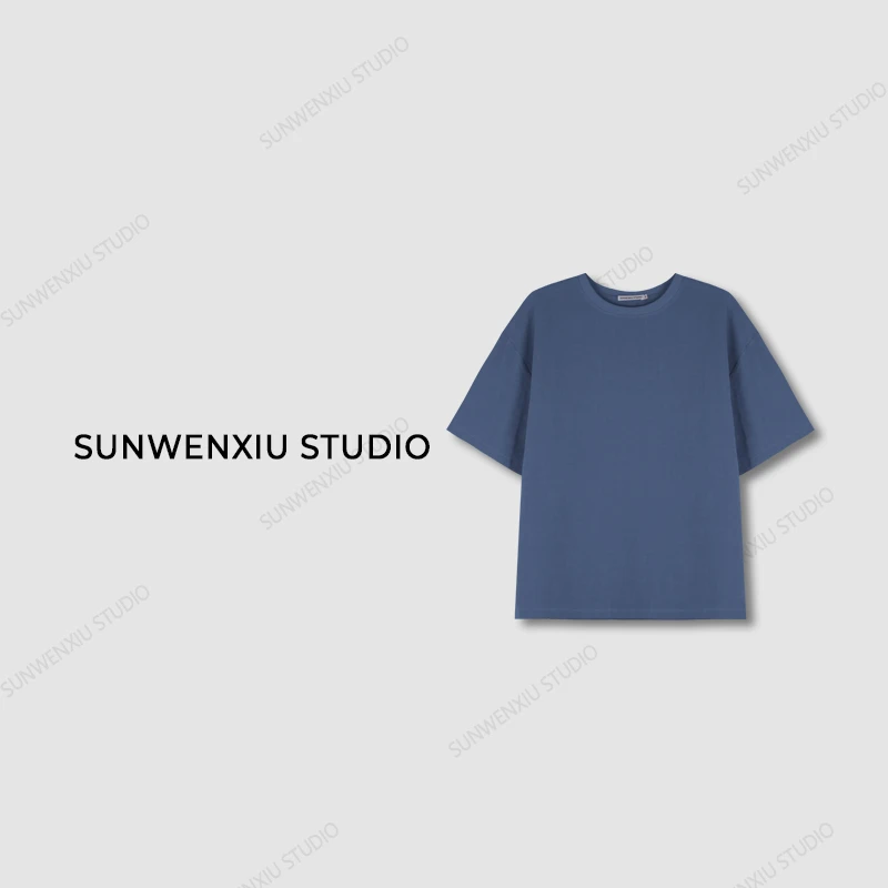 swx studio3店 “复活款”经典夏季天丝亚麻无性别慵懒宽松休闲T恤