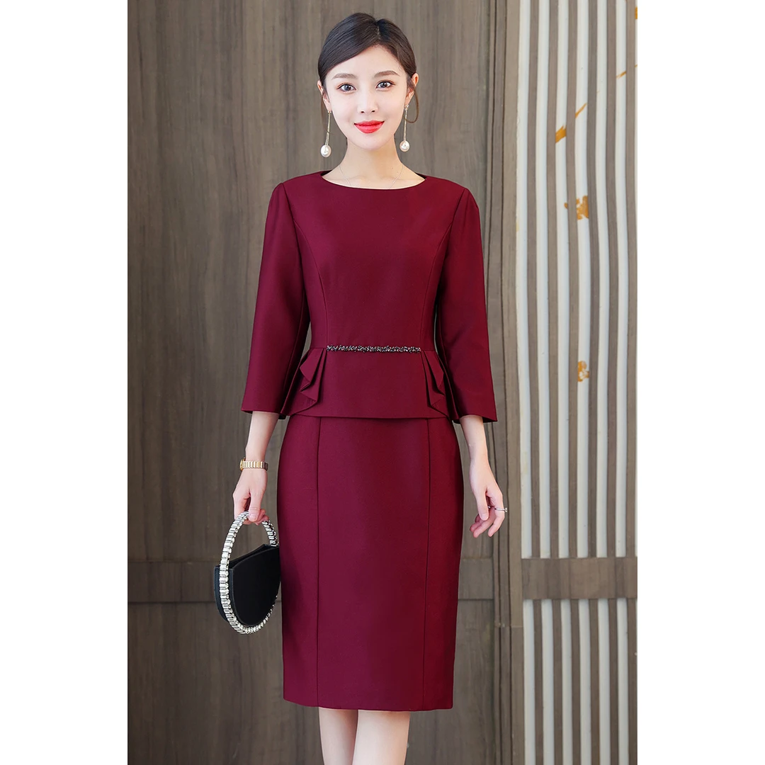 高档连衣裙上档次连衣裙中国风婚礼妈妈婚宴礼服喜婆婆装敬酒长裙