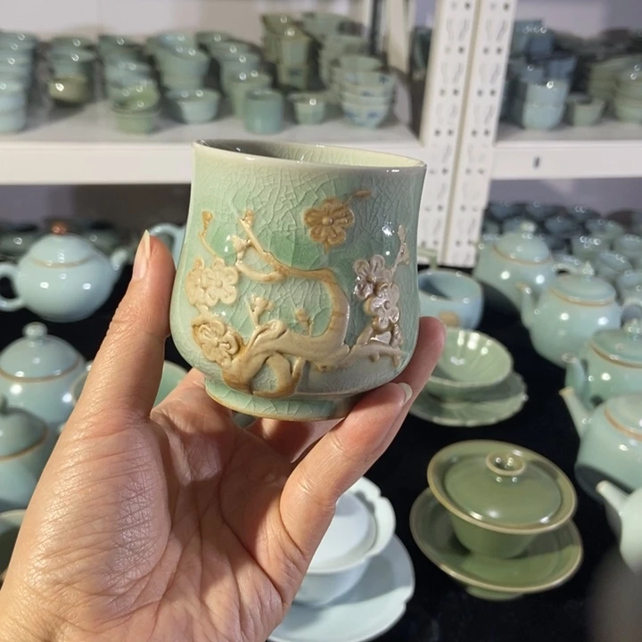 瓷片微瑕梅花杯89659