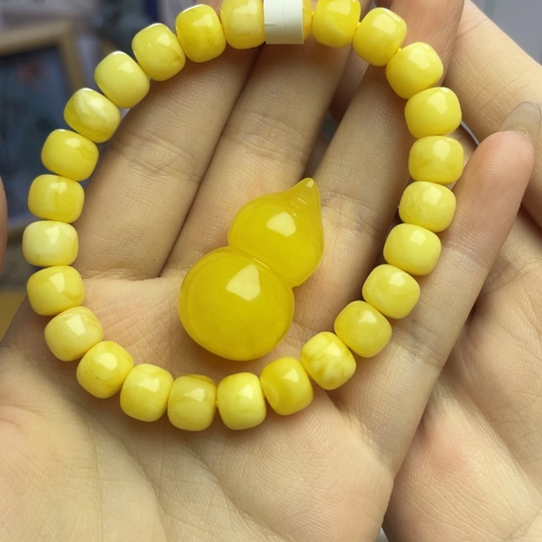 ：***：蜜卡8单圈鸡油黄葫芦打包默认微瑕