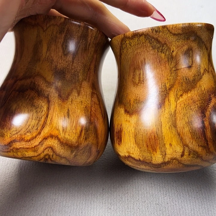 木质j****n越南黄花梨杯子二个