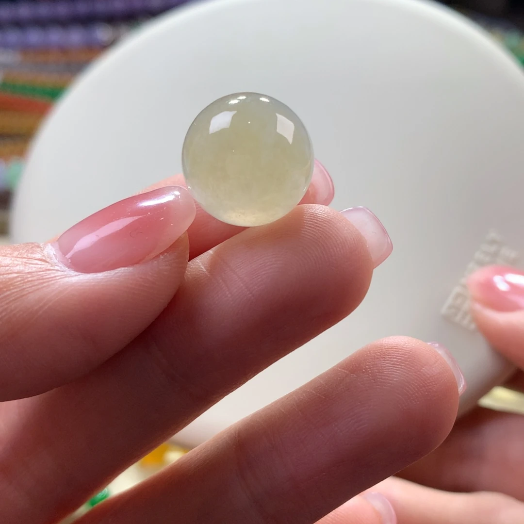 翡翠手链未镶嵌冰黄卡14.5