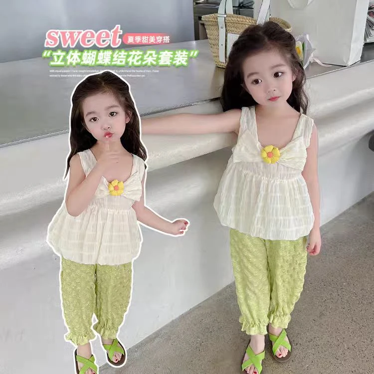 745无袖花朵上衣（以直播衣服为准）婴幼儿衣服